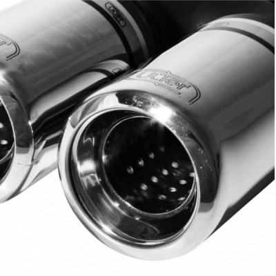 Einddemper duplex Audi A3 8L 1996-2003 RVS eindstuk 80mm rond