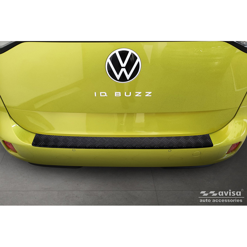 Matzwart Aluminium Achterbumperprotector  Volkswagen ID. Buzz + Cargo 2022- 'Riffled Plate'