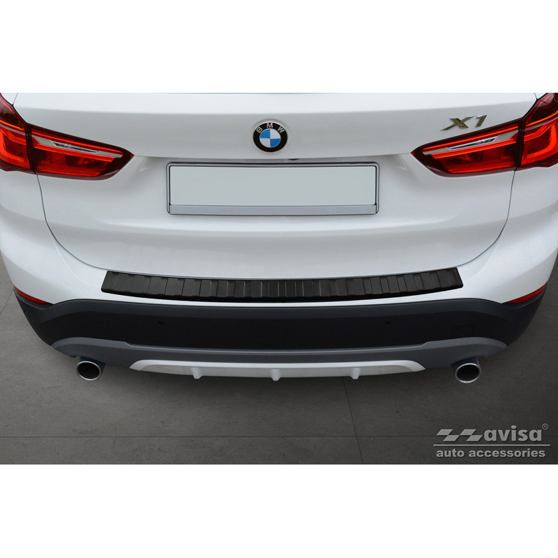 Matzwart RVS Achterbumperprotector  BMW X1 (F48) 2015-2022 'Ribs'