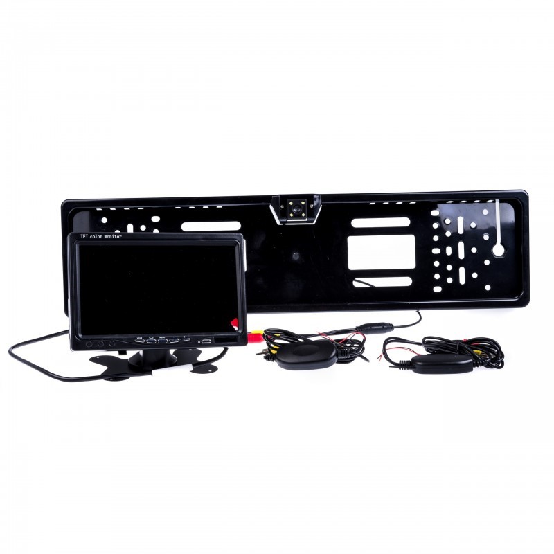Achteruitrij Camera met kentekenplaathouder LCD Scherm 7inch Wireless