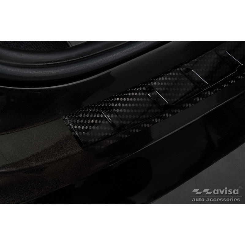 Echt 3D Carbon Achterbumperprotector  Audi A6 Allroad 2012-2018 'Ribs'