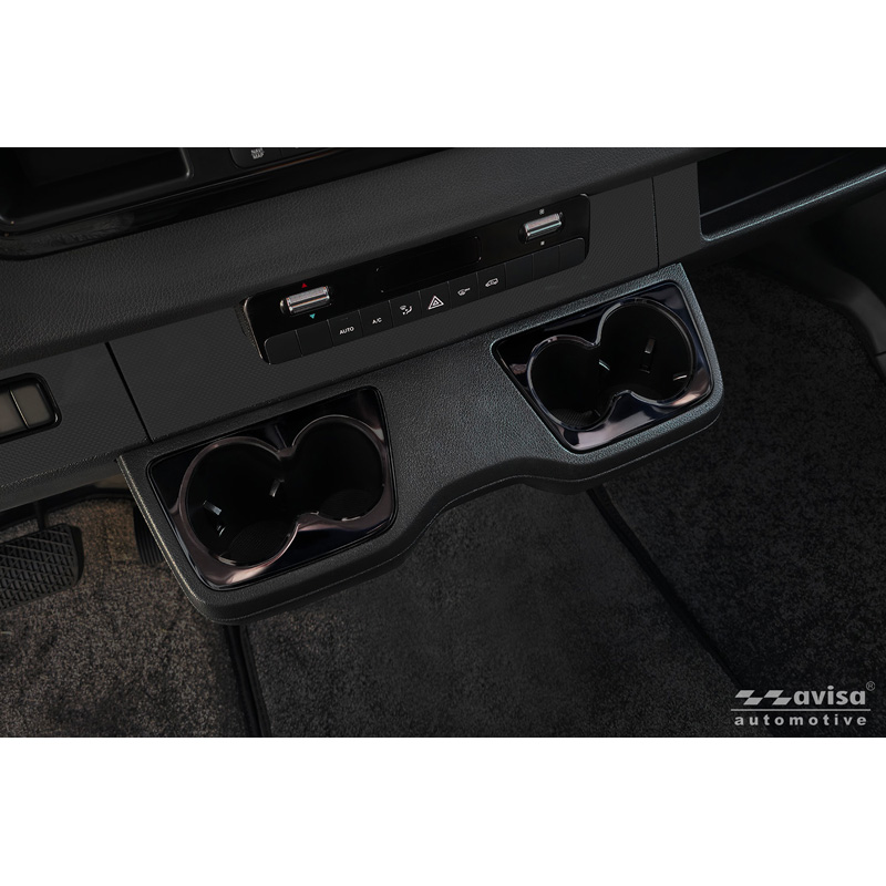 Avisa RVS bekerhouder afdekking (2 stuks)  Mercedes Sprinter III 2018- - Zwart