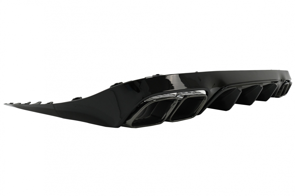 Diffusor Mercedes E-Class C238 Coupe Cabrio (2016-2019) E63 Look Piano Black Met Sierstukken