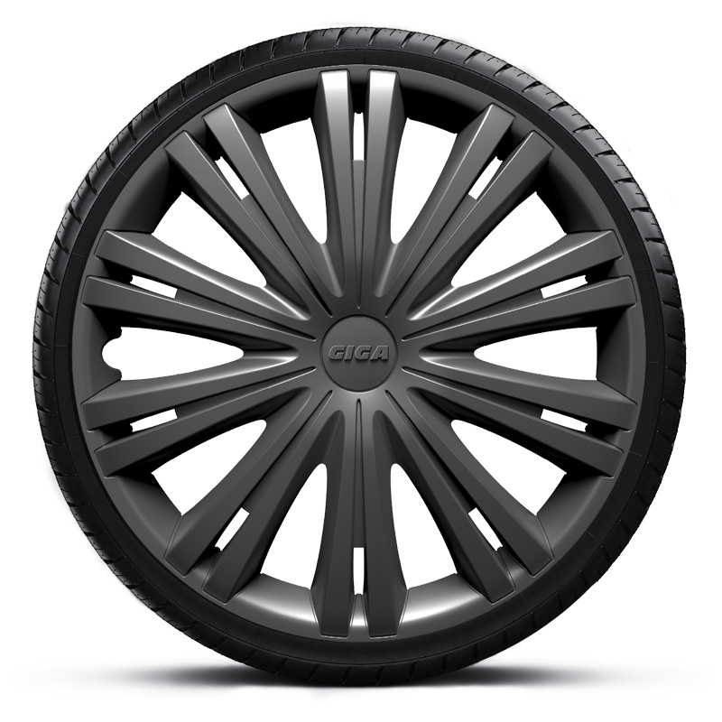 4-Delige Wieldoppenset Giga 16-inch gun-metal