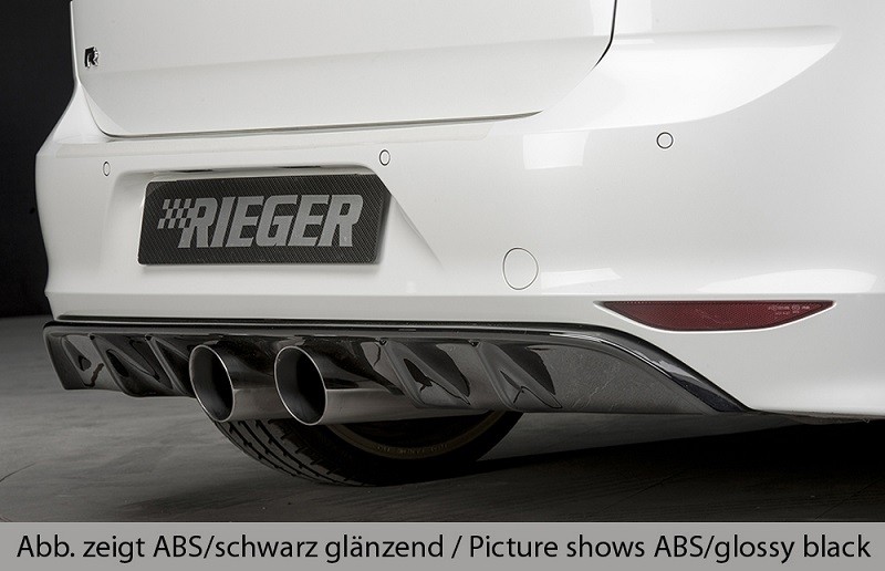 Achterbumper Diffusor Carbon-look Rieger VW Golf R VII