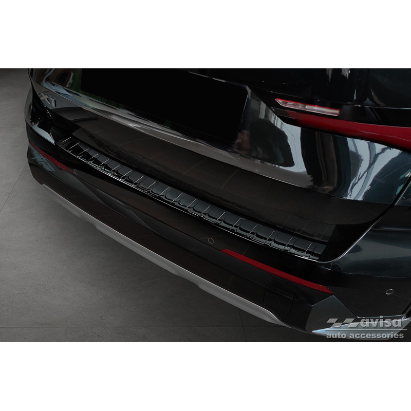 Zwart-Chroom RVS Achterbumperprotector  BMW X1 U11 / U11 xLine 2022- 'Ribs'