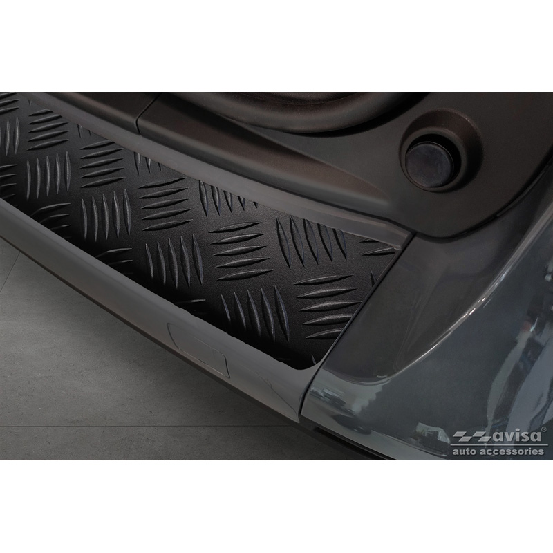 Matzwart Aluminium Achterbumperprotector  Mercedes Citan (W420) Box/Tourer 2021- 'Riffled Plate'