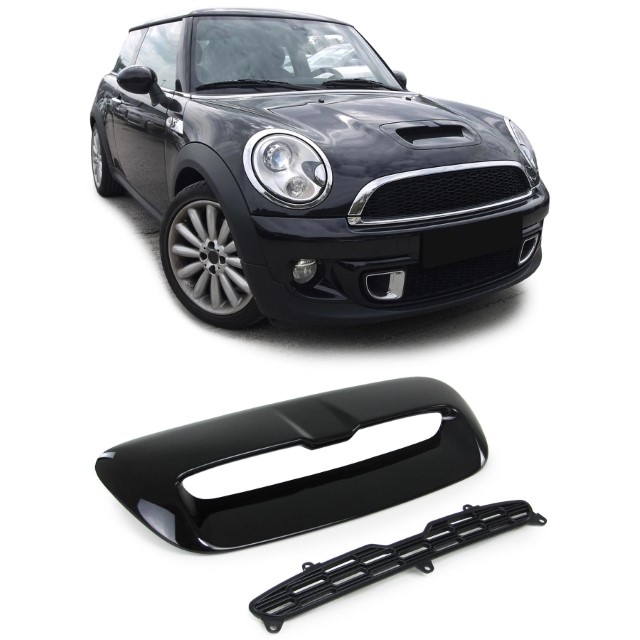 Motorkap luchter Mini Cooper S R55 R56 R57 Glans Zwart