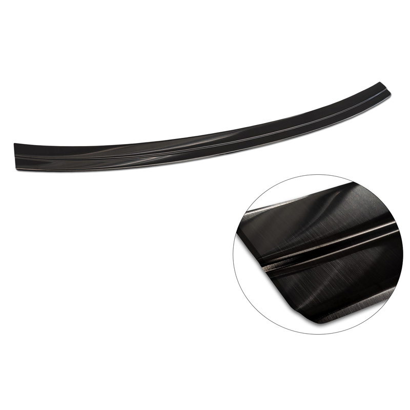 Zwart RVS Achterbumperprotector  Porsche Cayenne III 2017-
