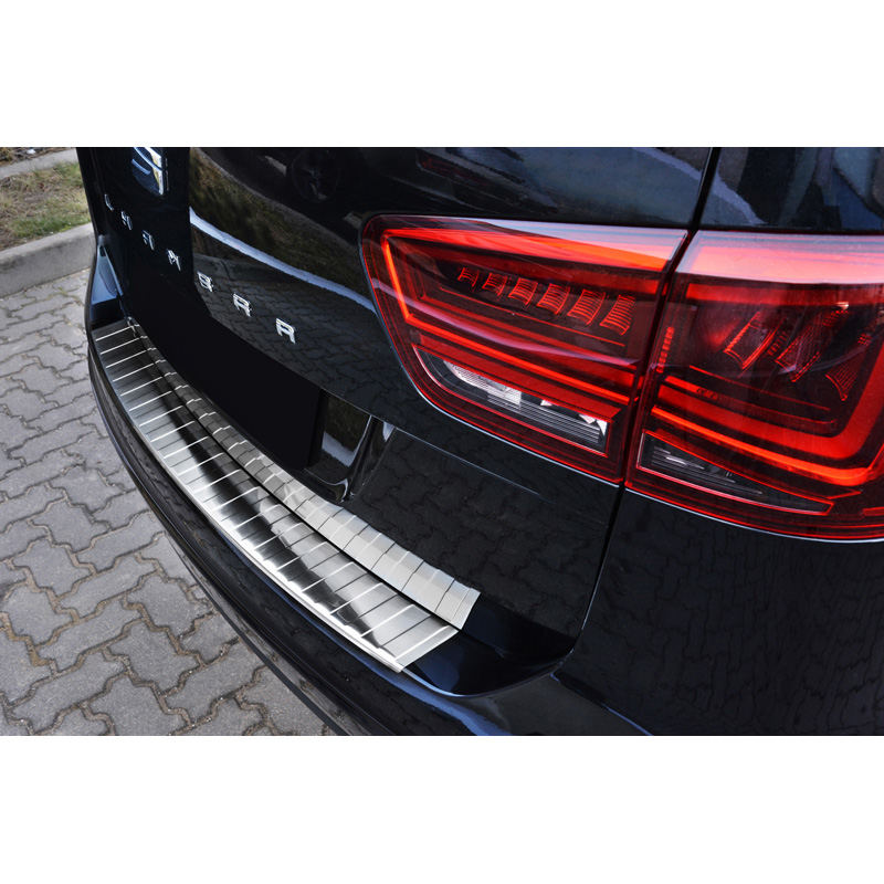 RVS Achterbumperprotector  Seat Alhambra II / Volkswagen Sharan II 2010- 'Ribs'