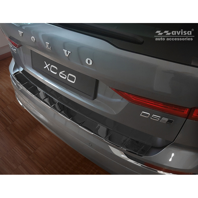 Echt 3D Carbon Achterbumperprotector  Volvo XC60 II 2017-2021- & FL 2021- incl. R-Design
