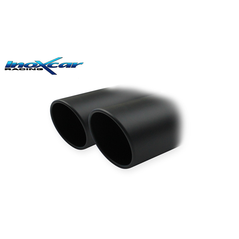 100% RVS Sportuitlaat  Peugeot 308 1.6THP GTi (200pk) 2011-2013 Ø65mm 2x80mm X-Race Black Matt