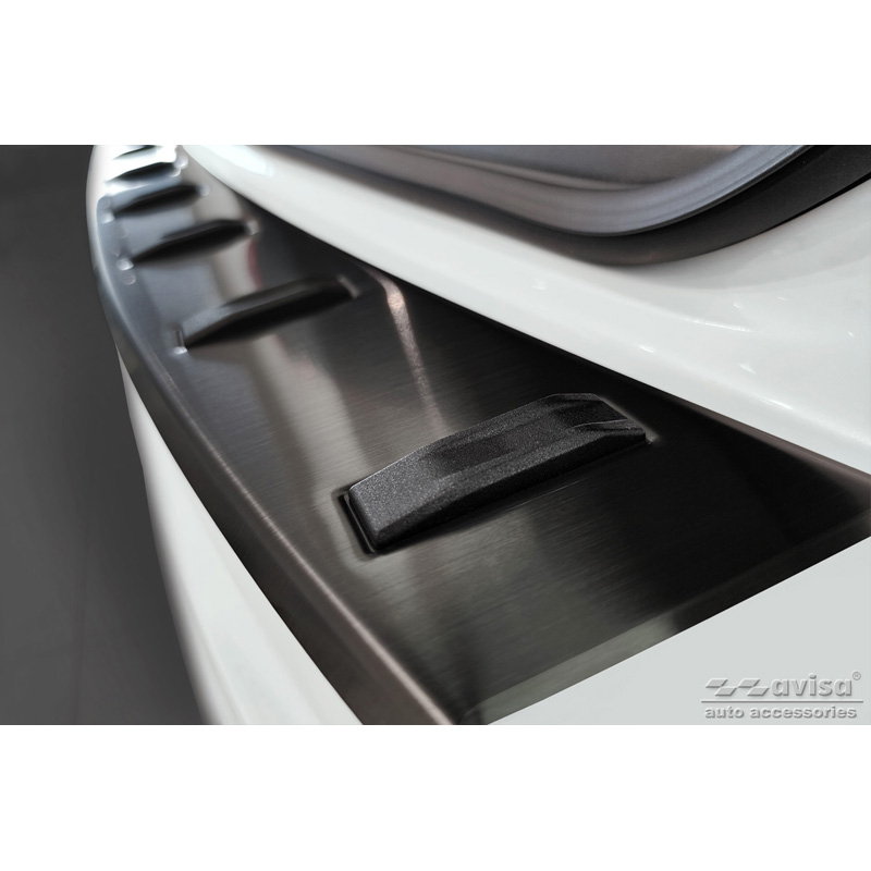 Zwart RVS Achterbumperprotector  Mazda 6 III (GJ) Combi 2012- 'STRONG EDITION'