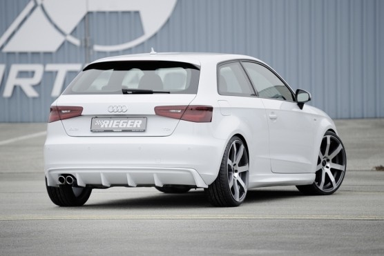 Achterbumper Diffusor Audi A3 8V 12-16 Rieger ABS Duplex