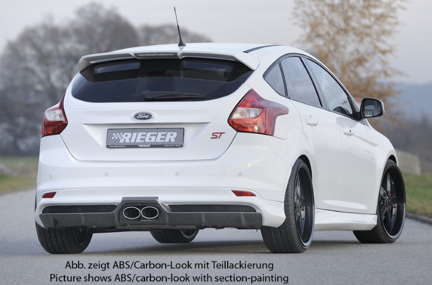 Diffuser Ford Focus 3 ST dubbele uitlaatpijp + gaasinzet Rieger