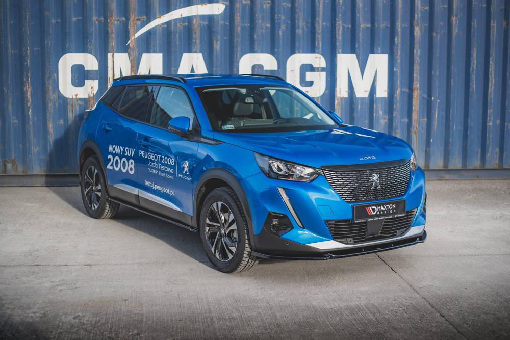 Voorspoiler  Peugeot 2008 MK2 19-.. Glans Zwart v.2