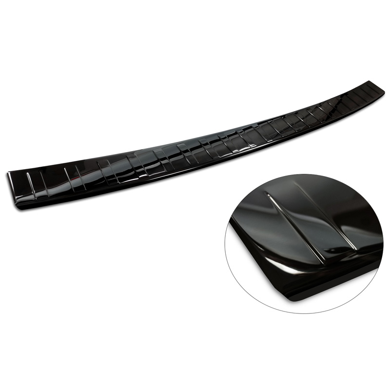 Zwart-Chroom RVS Achterbumperprotector  Volkswagen Multivan T7 2021- 'Ribs'