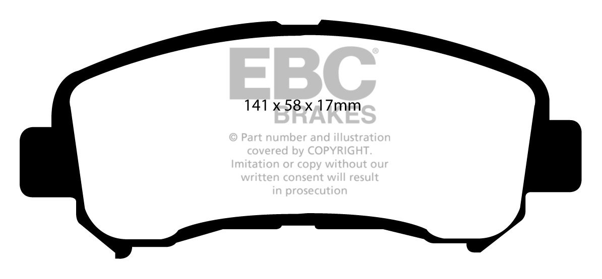 EBC Brakes NISSAN Qashqai +2 1.6 2008-.. Remblokken voorzijde