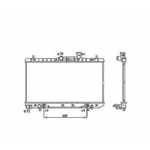 Radiator ACCENT 00-06 335x643 1.3I/1.5I/1.6 +/-AC