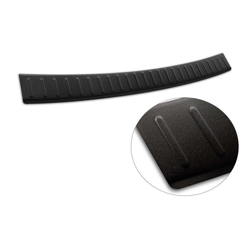 Matzwart RVS Achterbumperprotector  Mercedes C-Klasse W205 Kombi 2014-2021 'Ribs'