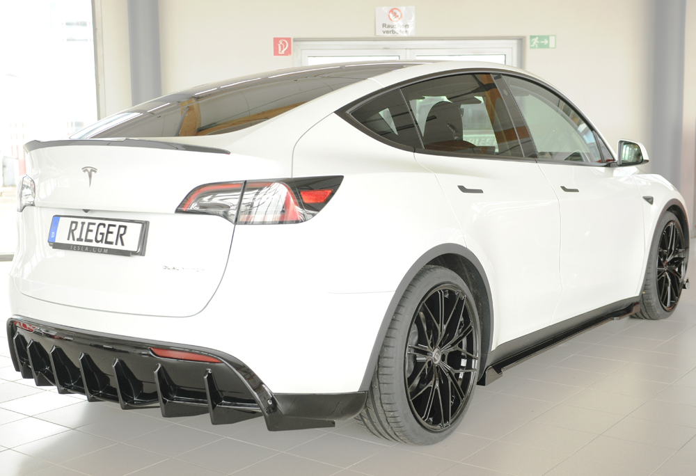 Spoiler Tesla Model Y Rieger Glans Zwart