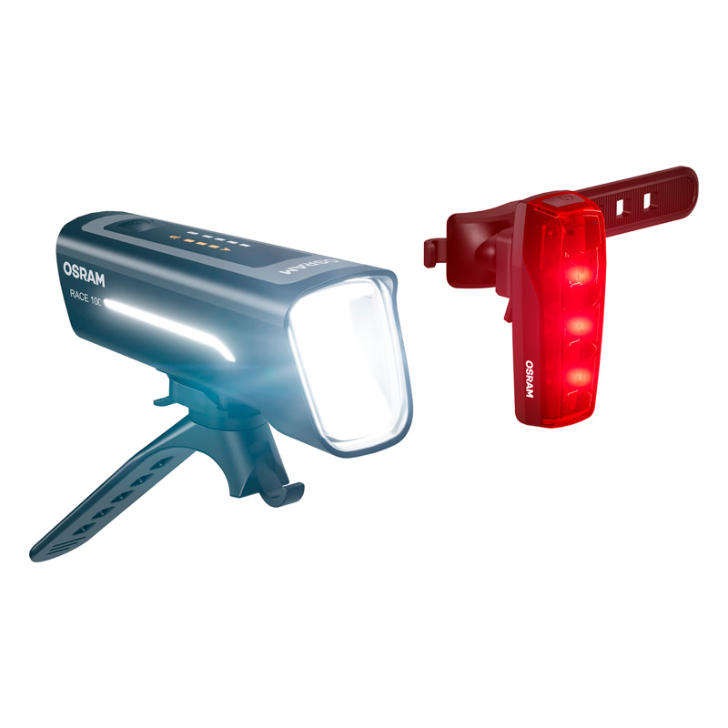 Osram LEDsBIKE® Race 100 Set - Fietsverlichting set - inclusief automatische remlichtfunctie