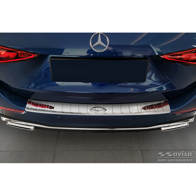 Chroom RVS Achterbumperprotector  Mercedes C-Klasse AMG Estate (S206) 2021- 'Ribs'