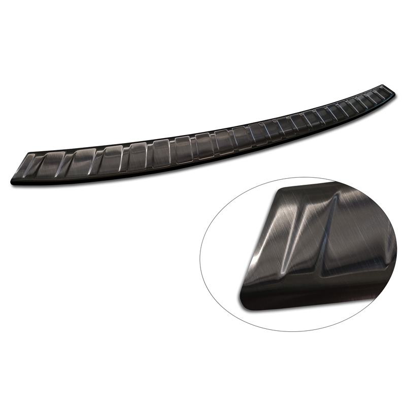 Zwart RVS Achterbumperprotector  BMW X3 G01 M-Pakket 2017-2021 & Facelift 2021- 'Ribs'
