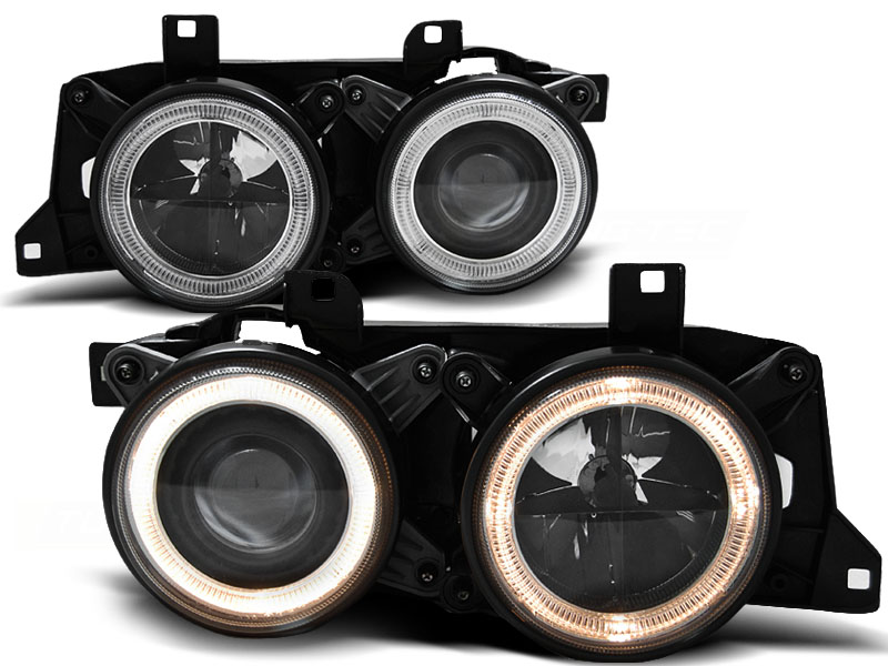 Koplampen BMW E32/E34 88-95 Zwart