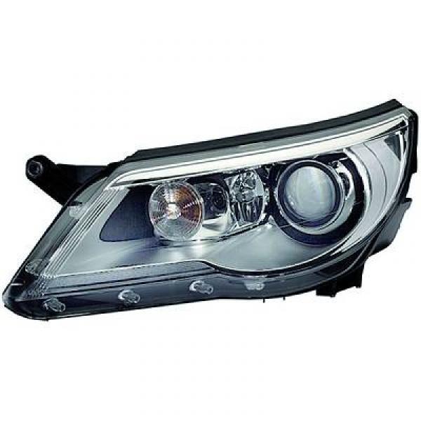 BI-XENONKoplamp links TIGUAN 07-03/11 HELLA D1S+H7
