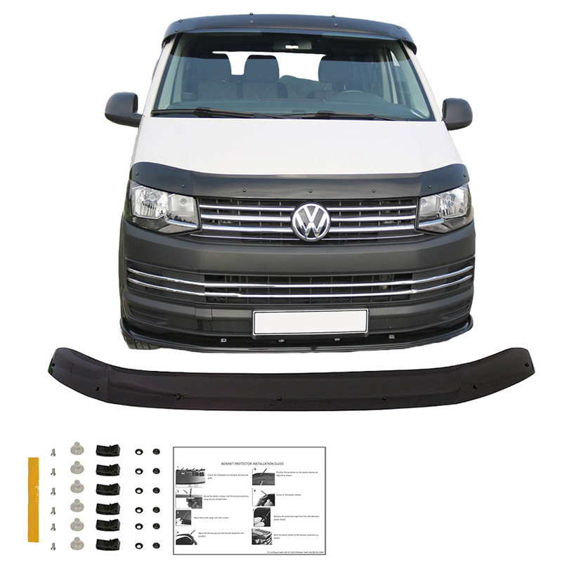 Motorkapbeschermer (steenslagcover)  Volkswagen Transporter T6/T6.1 2015-2022 - Glanzend zwart