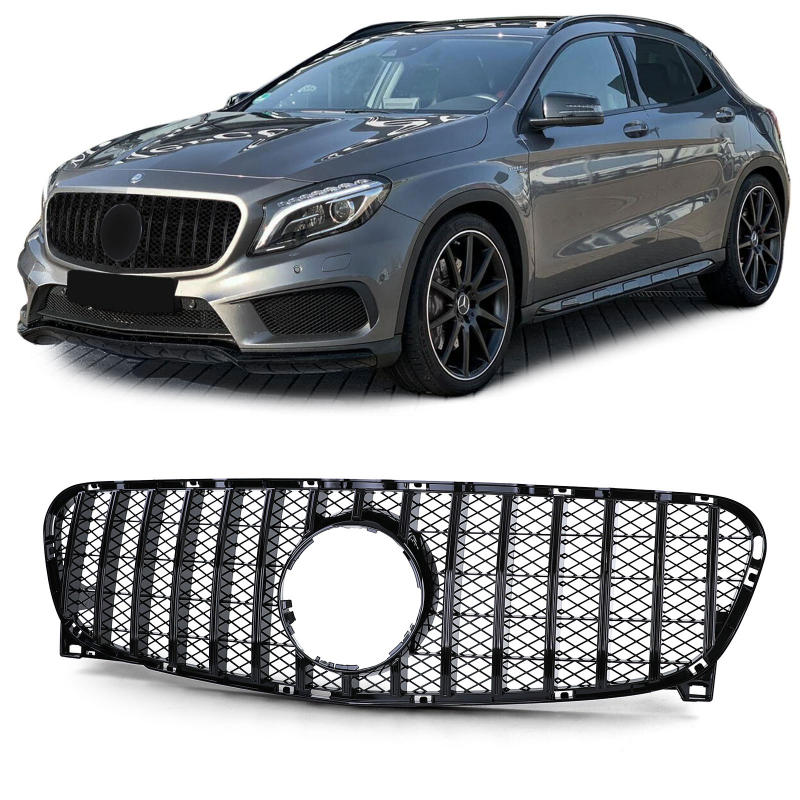 Grill Mercedes GLA X156 13-16 Glanzend Zwart