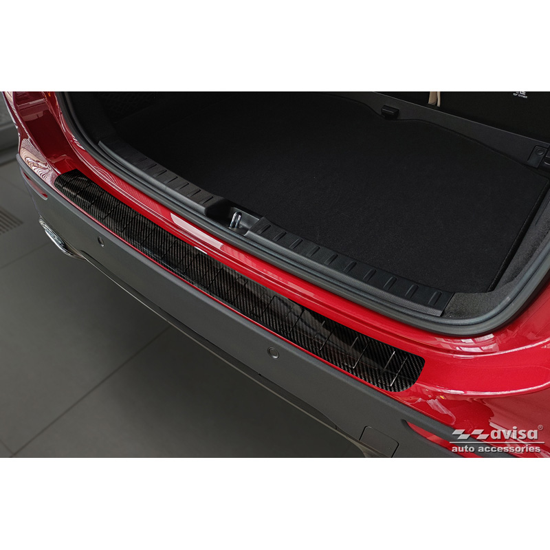 Echt 3D Carbon Achterbumperprotector  Mercedes GLA H247 2020- 'Ribs'