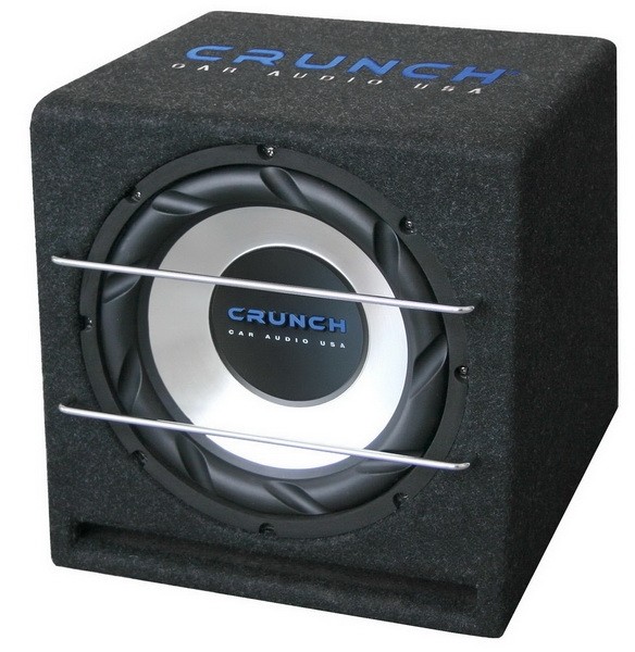 Crunch Subwoofer in kist CRB350 350 Watt RMS
