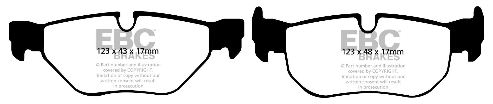 EBC Brakes BMW 323 2.5 (E91) 2006-2007 Remblokken achterzijde