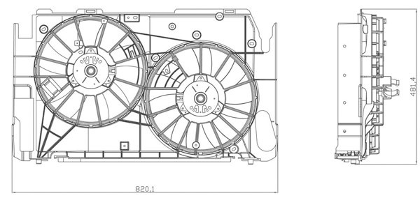 Radiator FAN COMPLEET RAV 06-10 2.4 I 16V +/-AC