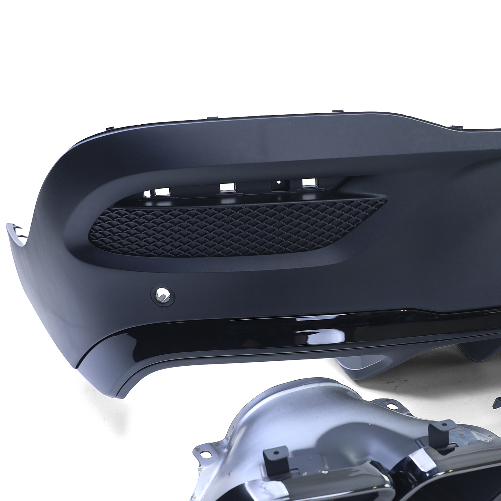 Diffuser Mercedes GLE Coupe C167 19- AMG Look Zwart