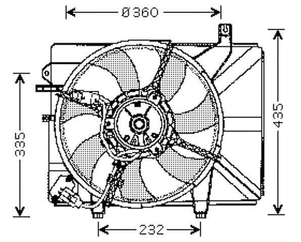 Radiator FAN COMPLEET GETZ 02->> -AC