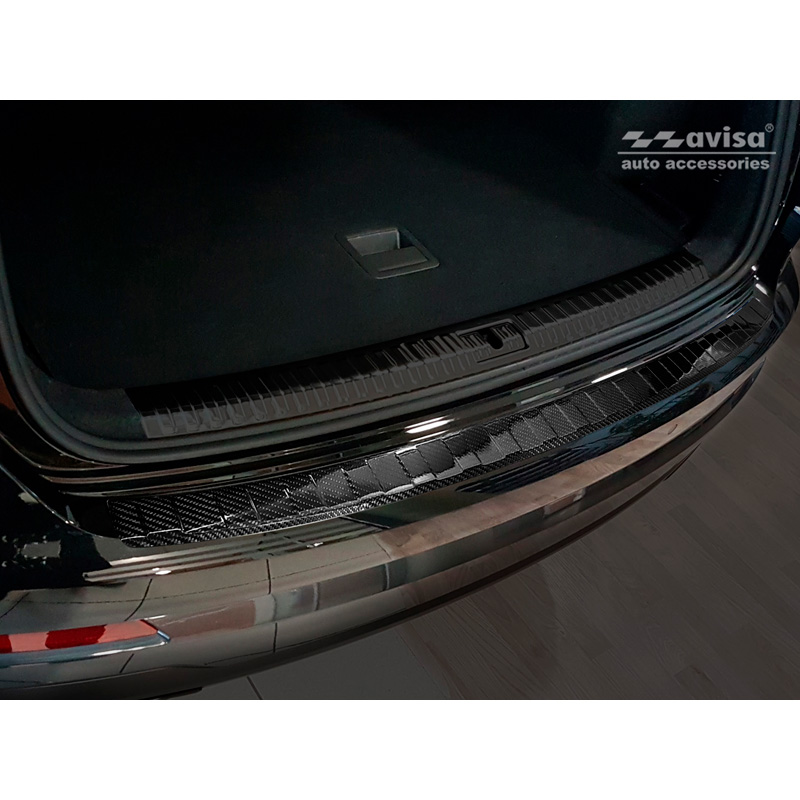 Echt 3D Carbon Achterbumperprotector  Audi Q3 II 2019- incl. S-Line 'Ribs'