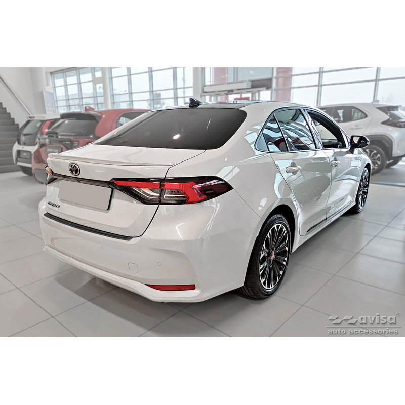 Zwart RVS Achterbumperprotector  Toyota Corolla XII Sedan 2019-