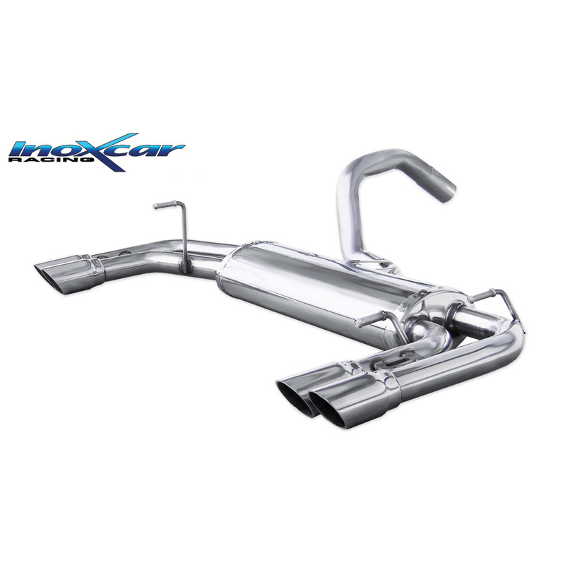 100% RVS Dubbele sportuitlaat  Abarth 595 160pk 2012- 2x60mm Racing