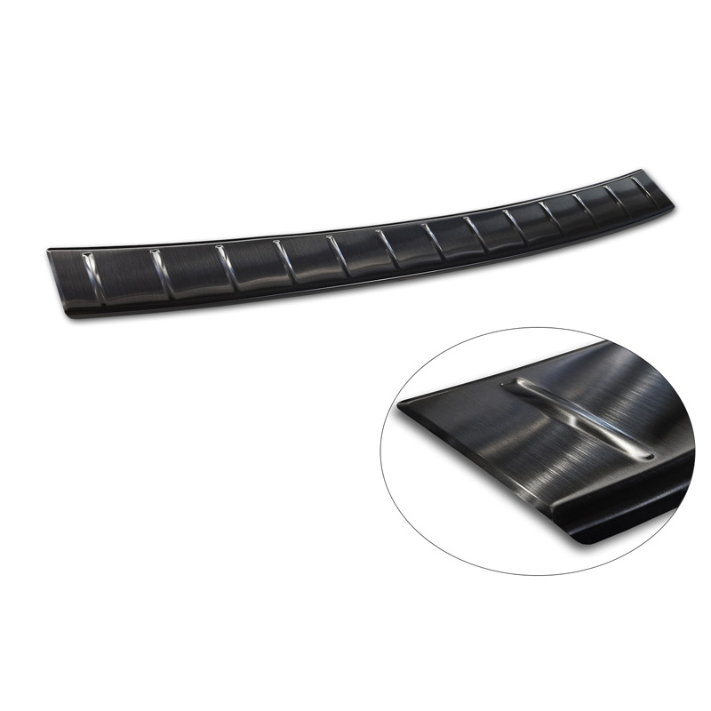 Zwart RVS Achterbumperprotector  Mercedes E-Klasse W214 Sedan 2023- 'Ribs'