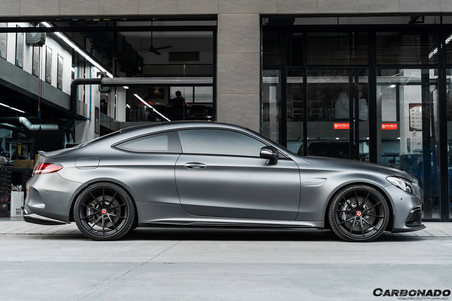 Mercedes Benz C-Class W205 Coupe PS Style Carbon Zijskirts 2015-2021