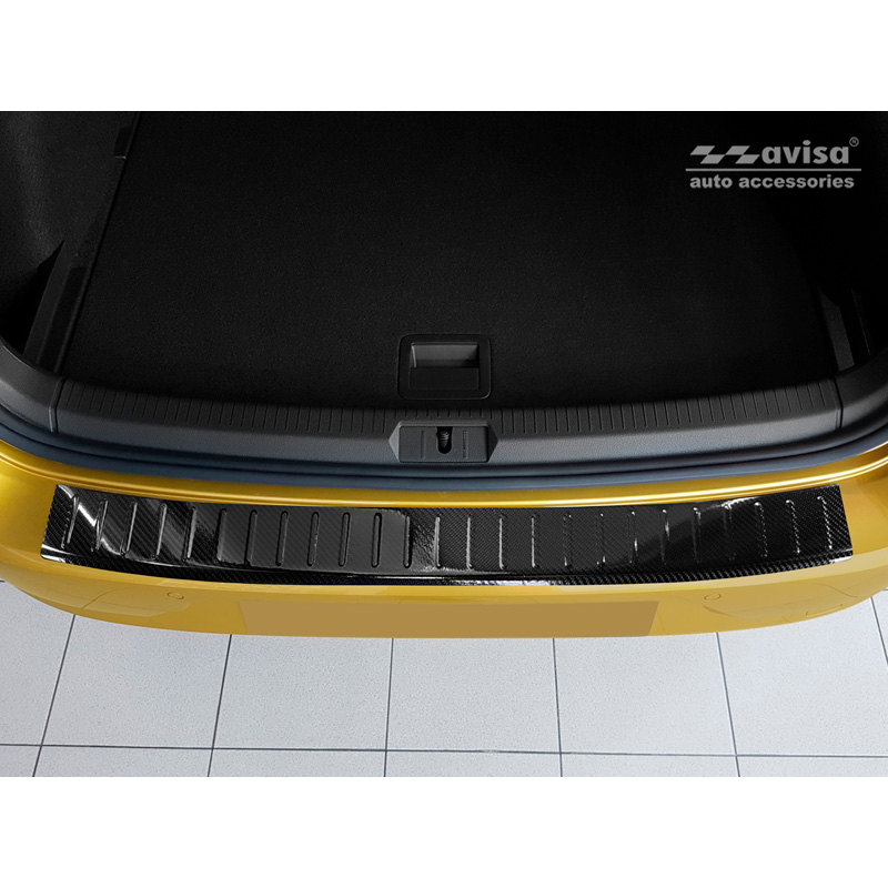 Echt 3D Carbon Achterbumperprotector  Volkswagen Golf VII HB 3/5-deurs 2012-2017 & FL 2017-2019 'Ribs'