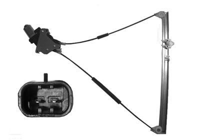 raammechanisme, 3 drs, incl motor, links Fiat Scudo, 1996-2004