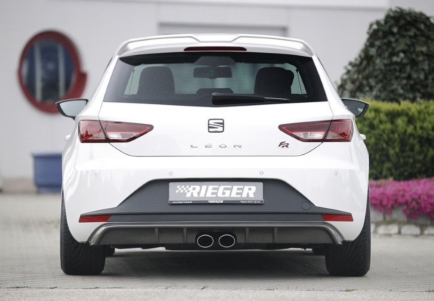 Diffuser Seat Leon F5 FR Rieger dubbele uitlaat carbon-look