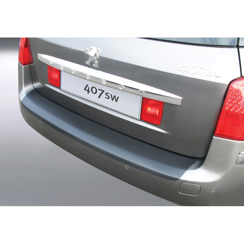 ABS Achterbumper beschermlijst  Peugeot 407 SW 2009- Zwart