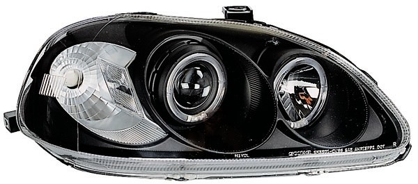 Koplampen Honda Civic 95-99 Angel Eyes Zwart