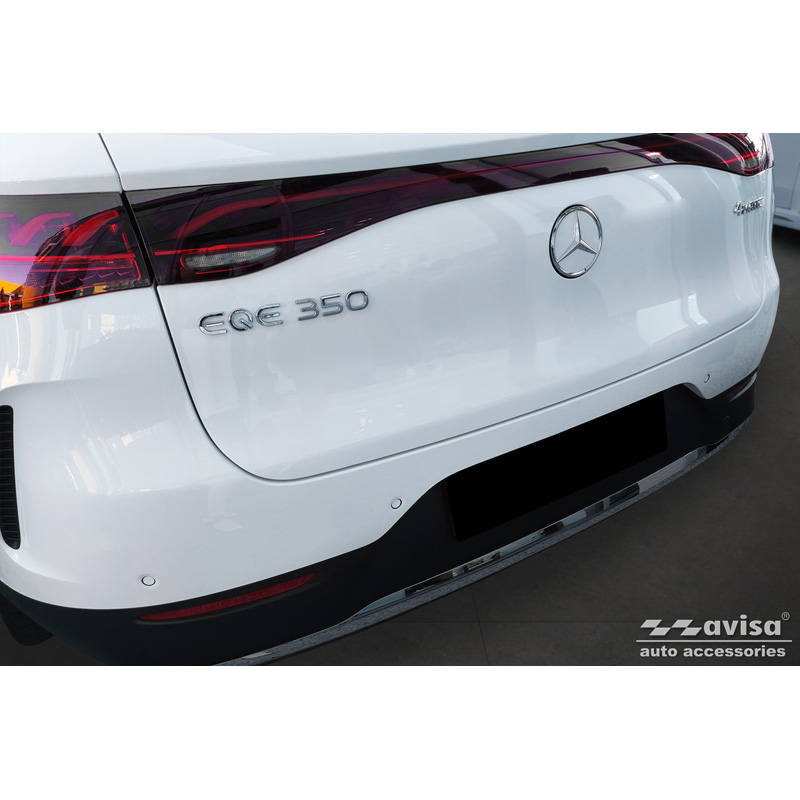 Zwart RVS Achterbumperprotector  Mercedes EQE SUV (X294) 2022- 'Ribs'