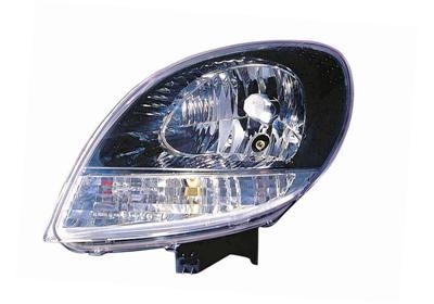 koplamp, H4, zwart huis, wit knipperlicht, elektr verstelb, rech